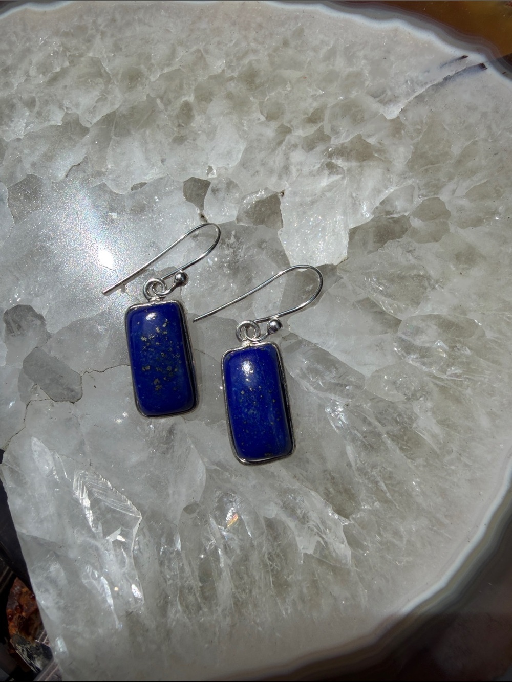 Lapis 925 Sterling Silver Earrings